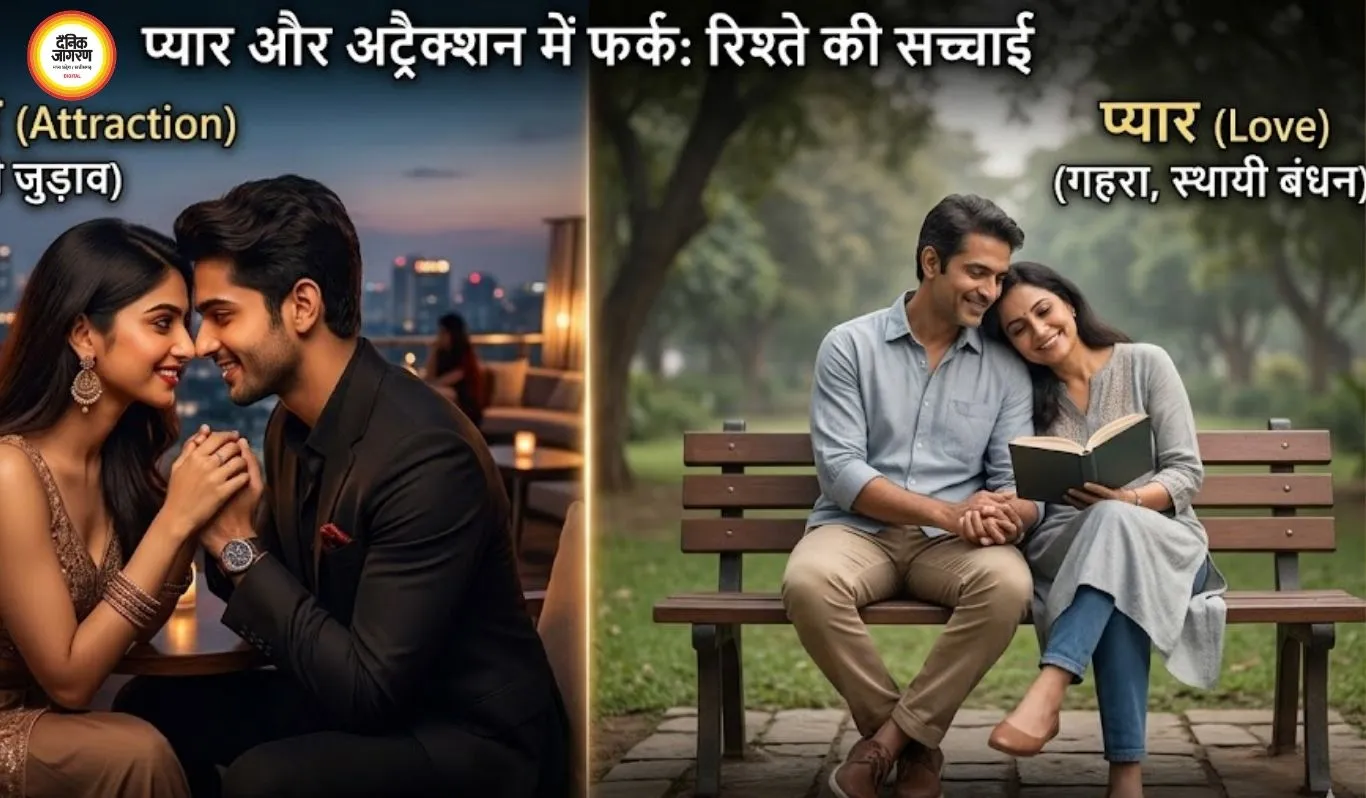 प्यार और अट्रैक्शन में फर्क क्या है, रिश्ते की सच्चाई जानें