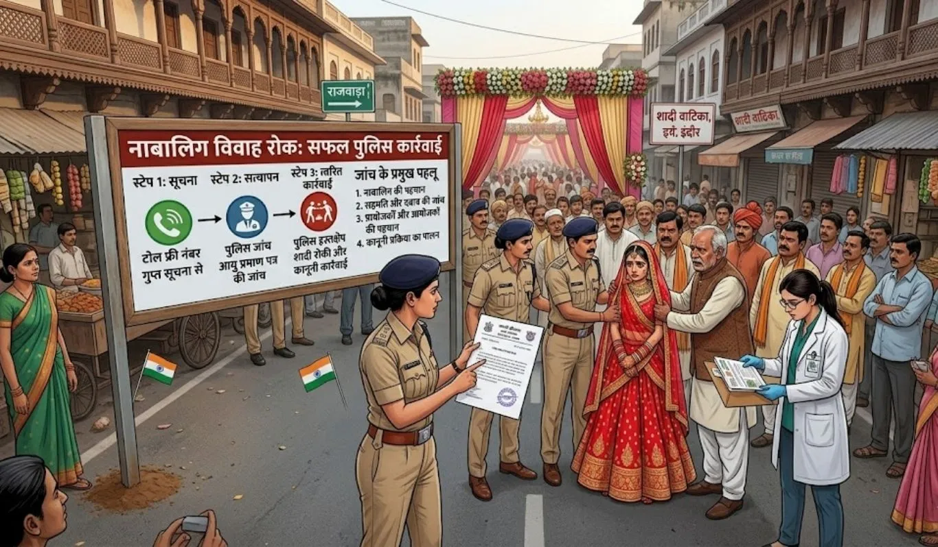 इंदौर में नाबालिग दुल्हन की शादी रुकवाई, प्रशासन की सख्ती से टला बाल विवाह