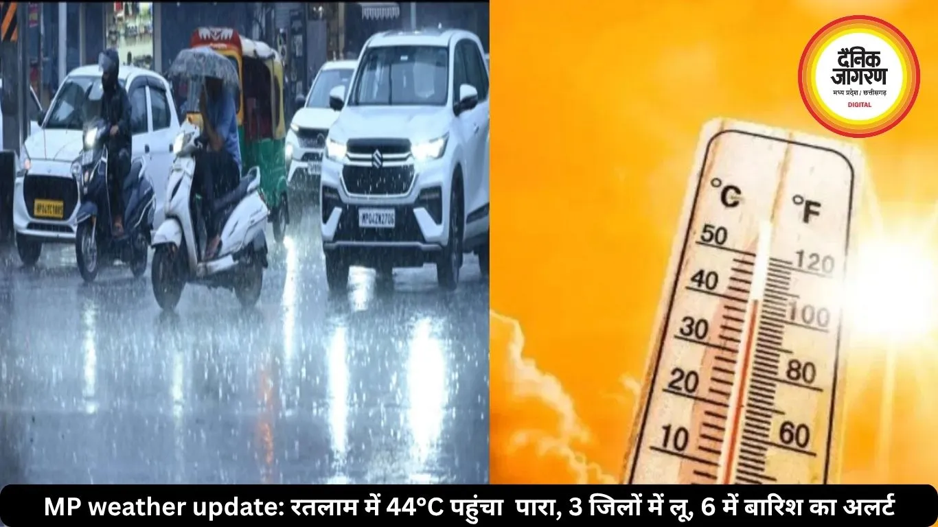 MP Weather Update: रतलाम में 44°C पहुंचा पारा, 3 जिलों में लू, 6 में बारिश का अलर्ट