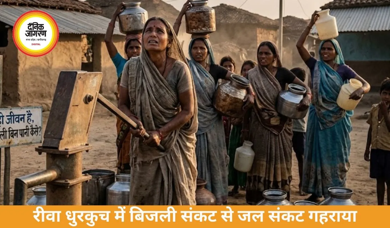 रीवा के धुरकुच में बिजली संकट से गहराया जल संकट, ग्रामीण परेशान