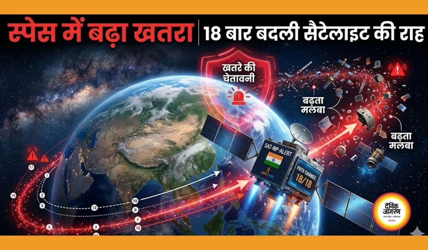 स्पेस में बढ़ता खतरा: 2025 में 18 बार टकराव से बचे भारतीय सैटेलाइट, इसरो ने बदला रास्ता