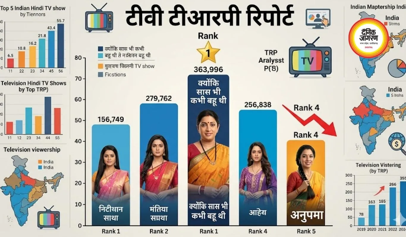  TV TRP Report: ‘क्योंकि सास भी कभी बहू थी’ ने मारी बाजी, ‘अनुपमा’ चौथे स्थान पर फिसला