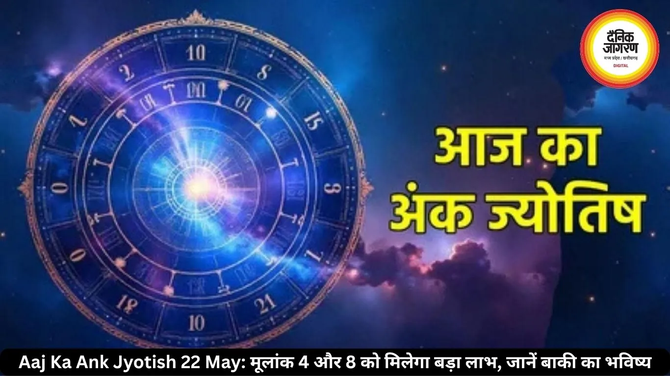 आज का अंक ज्योतिष 22 मई 2026: मूलांक 4 और 8 को मेहनत का मिलेगा फल, करियर में खुलेंगे नए रास्ते