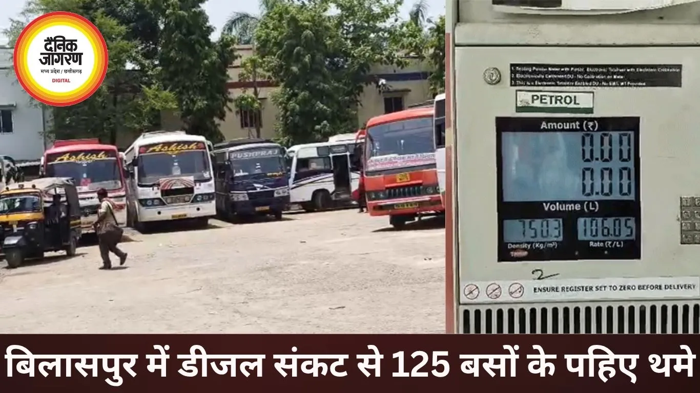 डीजल संकट से बिलासपुर बेहाल, 125 बसें बंद; उद्योगों पर कार्रवाई की तैयारी