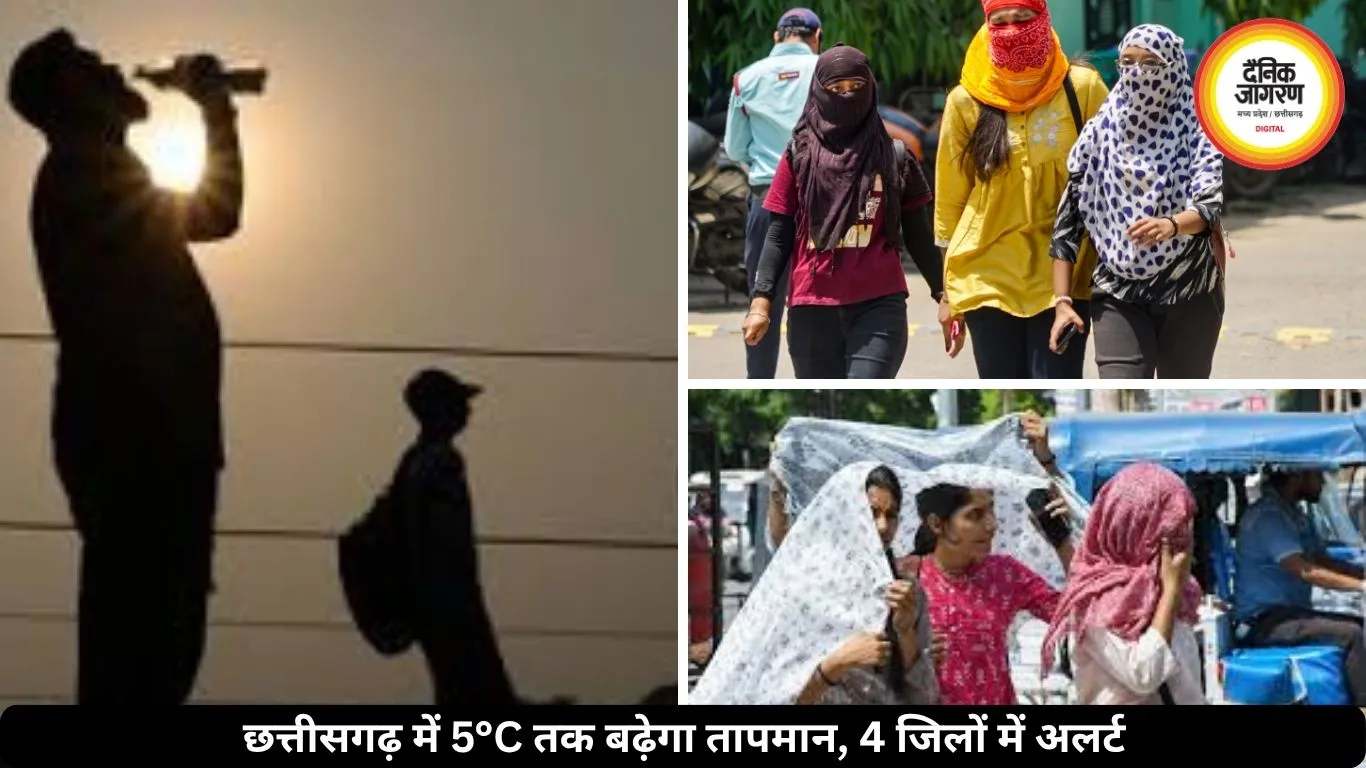छत्तीसगढ़ में बढ़ेगी झुलसाने वाली गर्मी, 4 जिलों में येलो अलर्ट जारी