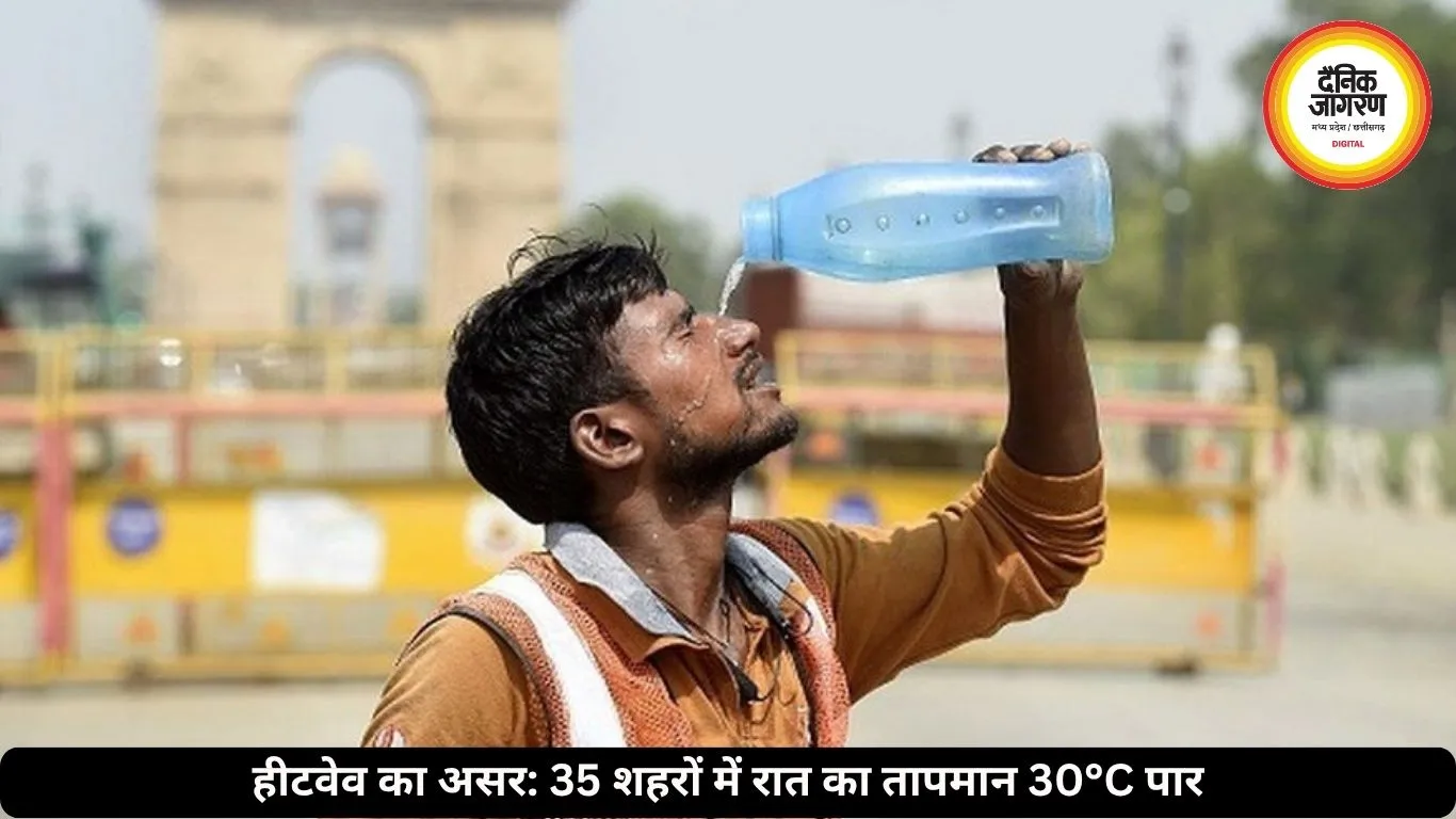हीटवेव से देश हुआ बेहाल, 35 शहरों में रात का पारा 30°C के पार पहुंचा