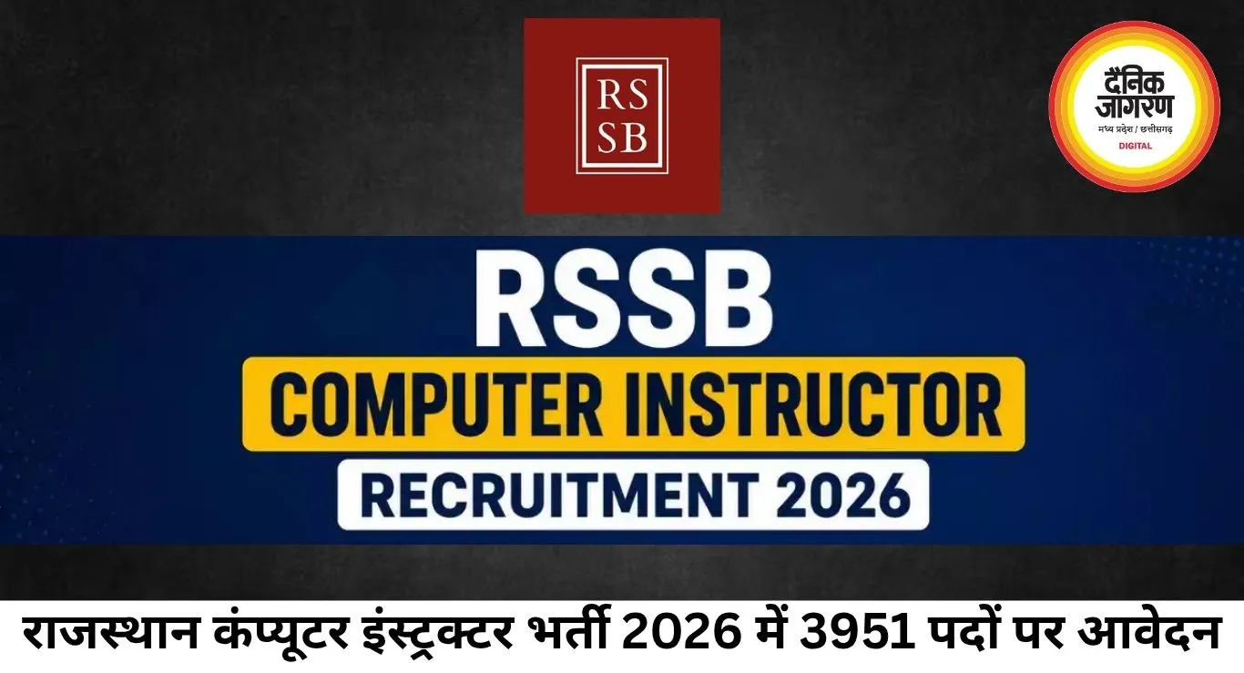 राजस्थान कंप्यूटर इंस्ट्रक्टर भर्ती 2026 – 3951 पदों पर बड़ी सरकारी नौकरी