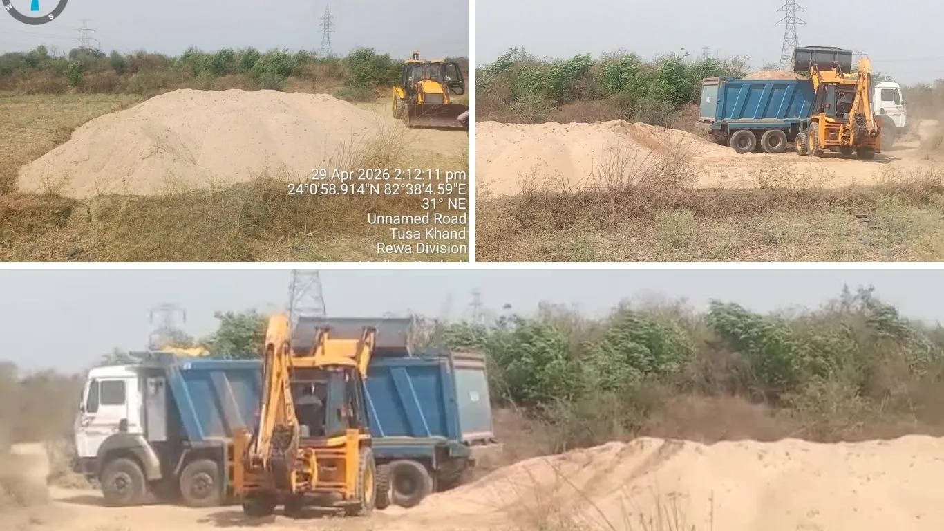 सिंगरौली में अवैध रेत पर बड़ा एक्शन: संयुक्त टीम की दबिश, 150 घन मीटर रेत जब्त