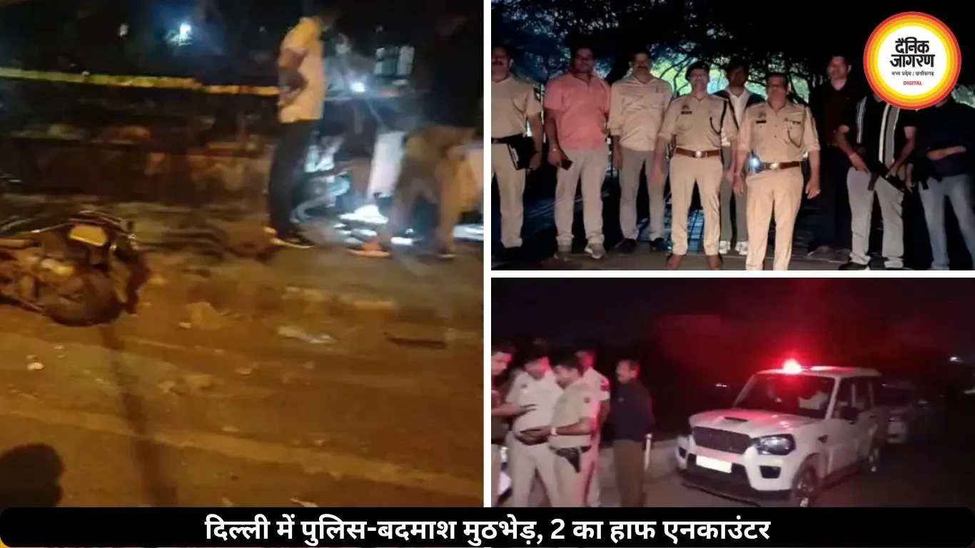 दिल्ली में पुलिस और बदमाशों के बीच हुई भीषण मुठभेड़, जवाबी फायरिंग में दोनों को लगी गोली, गिरफ्तार हुए