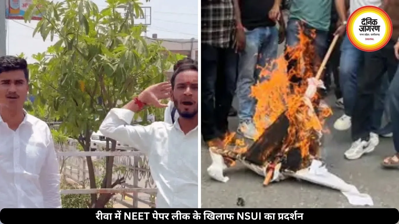 रीवा में NEET पेपर लीक के खिलाफ छात्रों ने किया प्रदर्शन, जांच की मांग की