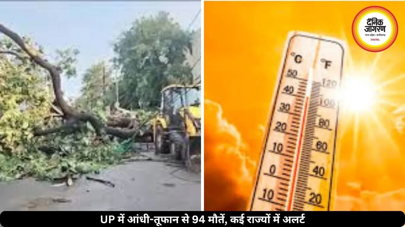 UP में आंधी-तूफान से हुईं 94 मौतें, राजस्थान-MP में हीटवेव का कहर जारी