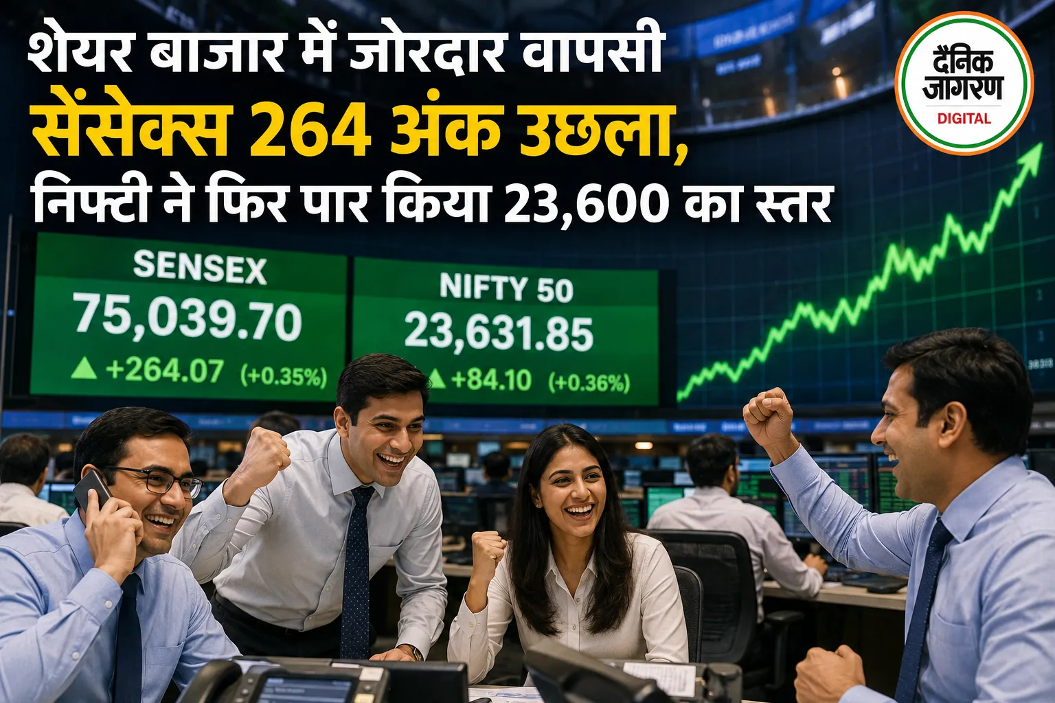 शेयर बाजार में शानदार शुरुआत: सप्ताह के पहले कारोबारी दिन तेजी के साथ खुले सेंसेक्स और निफ्टी