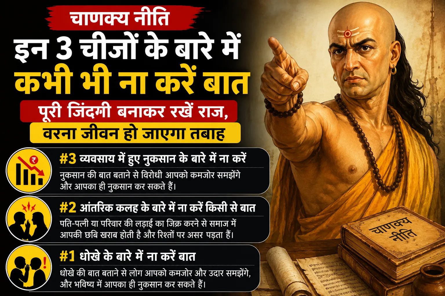 इन 3 बातों को हमेशा रखें गोपनीय, खुलासा किया तो बढ़ सकती हैं जीवन की मुश्किलें