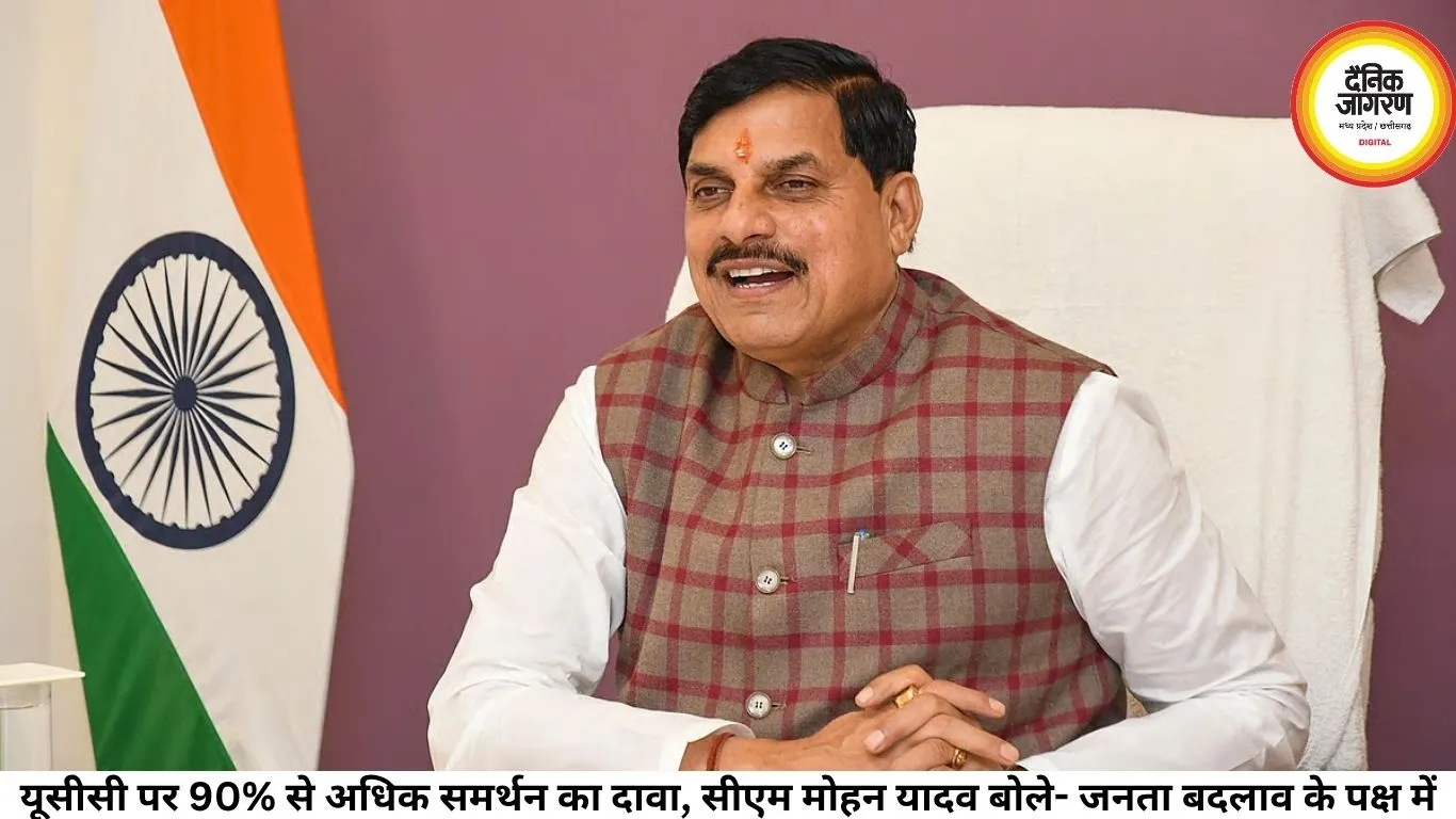 यूसीसी पर 90% से अधिक समर्थन का दावा, सीएम मोहन यादव बोले- जनता बदलाव के पक्ष में