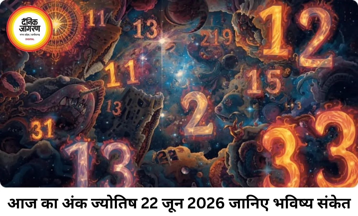 आज का अंक ज्योतिष 22 जून 2026: मूलांक के अनुसार जानें कैसा रहेगा आपका दिन