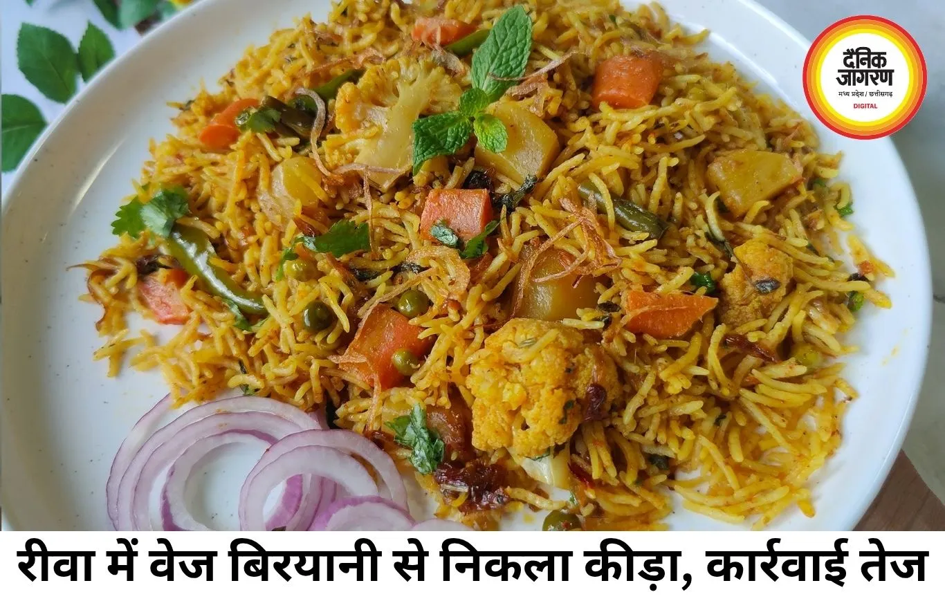 रीवा में वेज बिरयानी में निकला कीड़ा, स्ट्रीट किचन का लाइसेंस निलंबित
