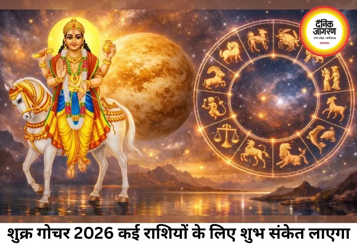 शुक्र गोचर 2026: प्रेम, धन और सुख-सुविधाओं पर दिखेगा बड़ा असर
