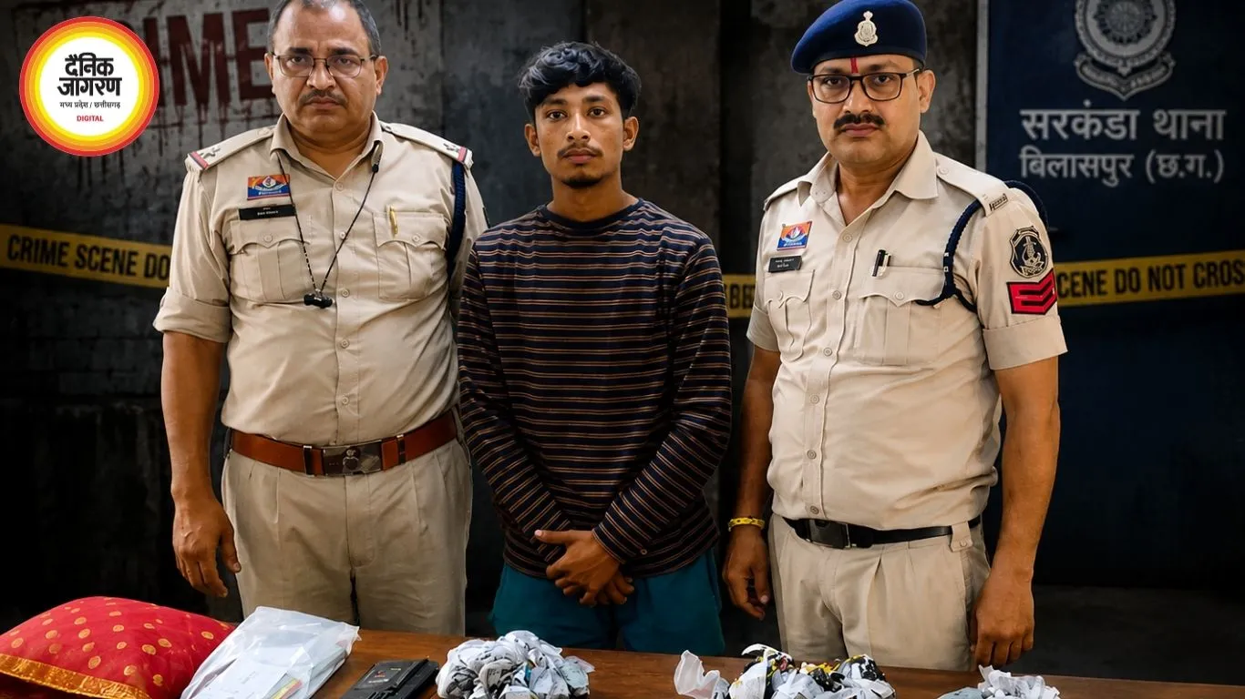 बिलासपुर में किराना दुकान का दरवाजा तोड़कर 3 लाख की चोरी: 24 घंटे में आरोपी गिरफ्तार, ढाई लाख कैश समेत पूरा माल बरामद