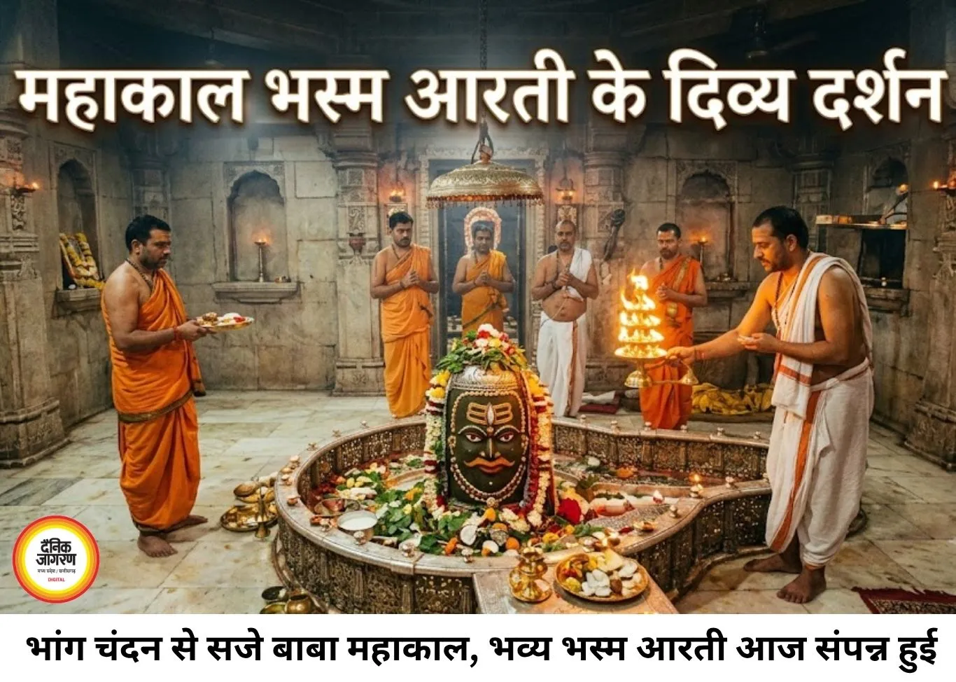 21 जुलाई महाकाल भस्म आरती: भांग-चंदन और आभूषणों से सजे बाबा महाकाल, भक्तों ने किए दिव्य दर्शन