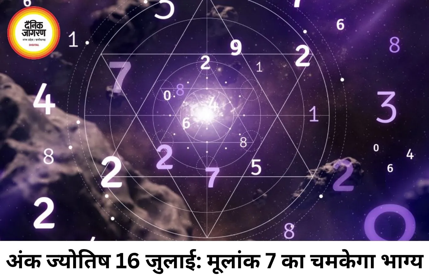 अंक ज्योतिष 16 जुलाई 2026: मूलांक 7 और भाग्यांक 6 का चमत्कारी संयोग, जानें आपका भाग्यशाली अंक, रंग और भविष्यफल