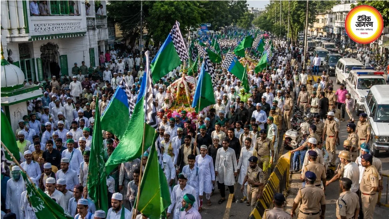 भोपाल में ईद मिलादुन्नबी के दो जुलूस, मंगलवारा-अशोका गार्डन से निकले; कई रास्तों पर ट्रैफिक डायवर्ट