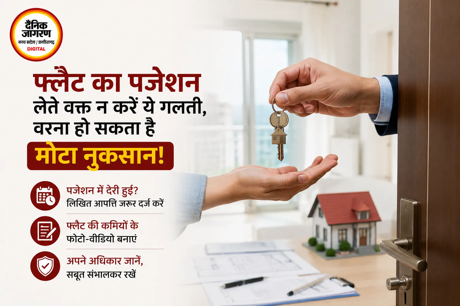फ्लैट का पजेशन लेते समय ये चूक न करें, वरना लाखों का मुआवजा फंस सकता है