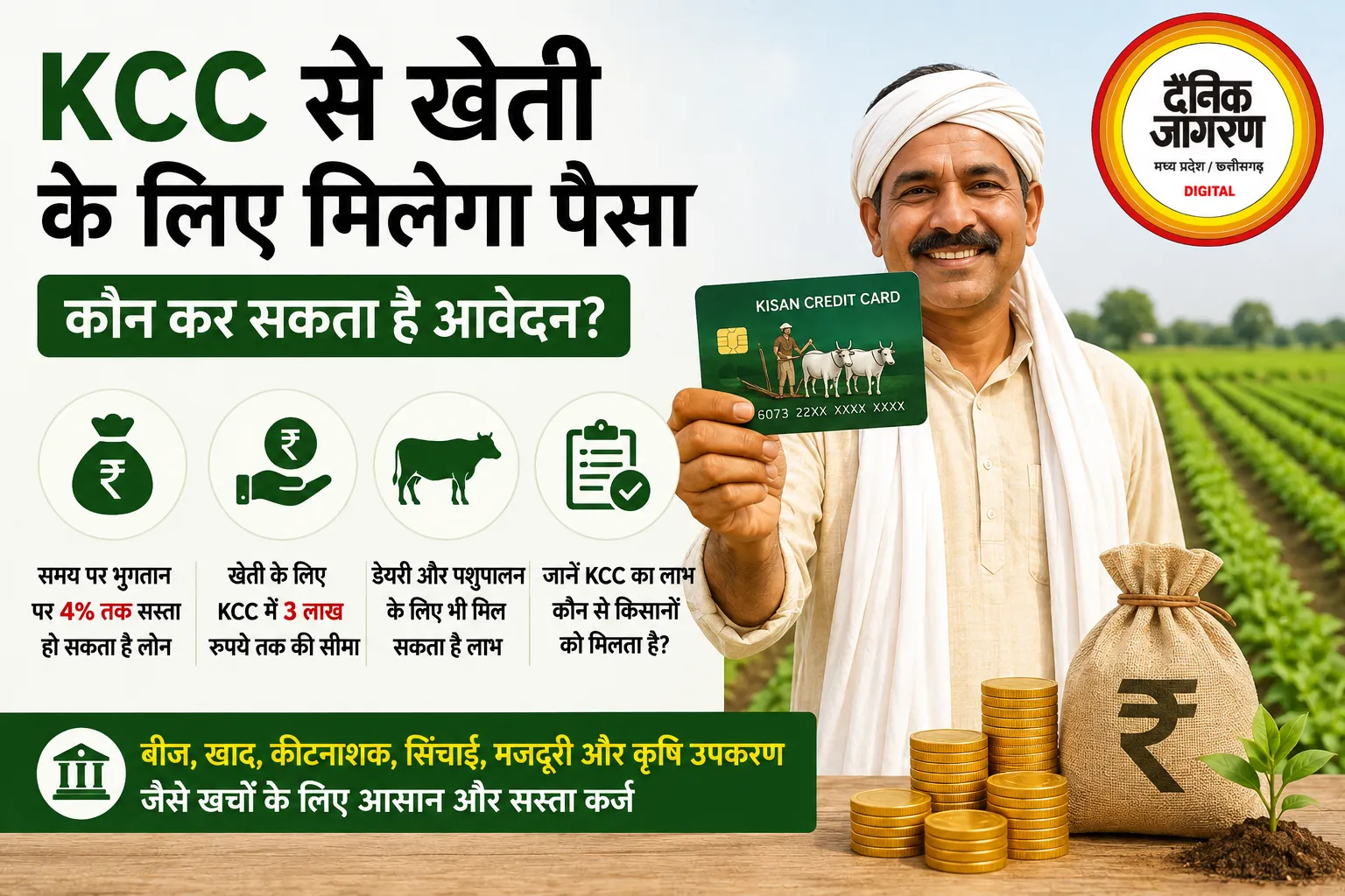 खेती के लिए चाहिए पैसा तो ऐसे मिलेगा किसान क्रेडिट कार्ड से कर्ज, जानें कौन कर सकता है आवेदन