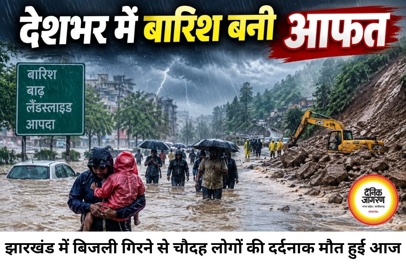 देशभर में बारिश बनी आफत, यूपी-झारखंड में 17 मौतें; हिमाचल-उत्तराखंड में लैंडस्लाइड से 300 से ज्यादा सड़कें बंद