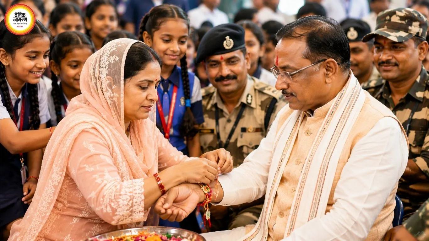 रक्षाबंधन पर जवानों की कलाई पर सजी राखियां, शहीद की पत्नी ने CM साय को बांधी राखी