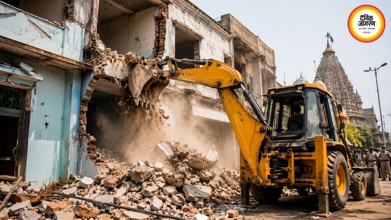 महाकाल मंदिर क्षेत्र में 16 मकान ढहाए, हरिफाटक ब्रिज बनेगा चौड़ा