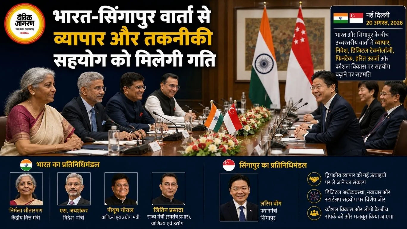 भारत-सिंगापुर वार्ता से व्यापार और तकनीकी सहयोग को मिलेगी गति