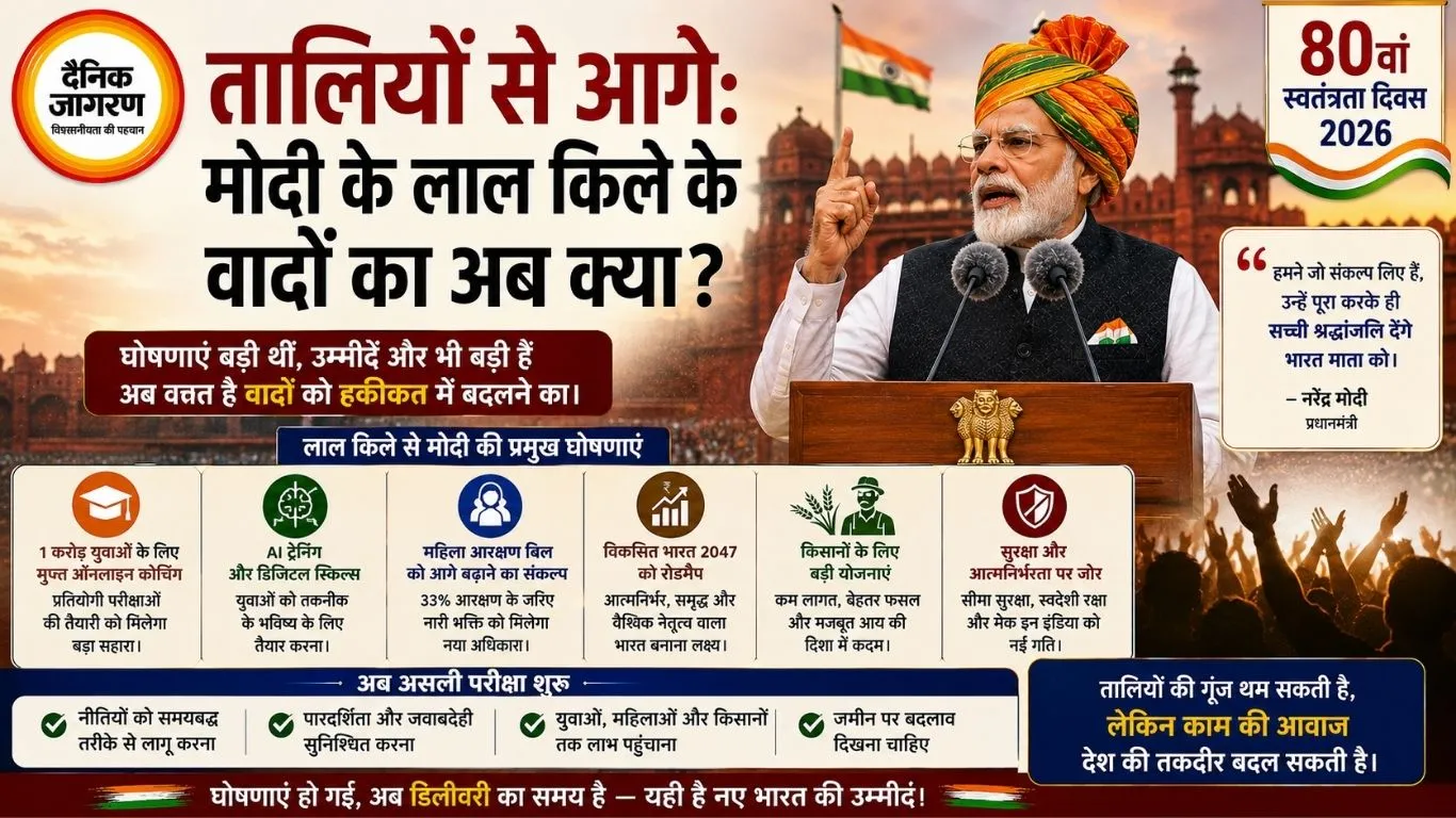 तालियों से आगे: मोदी के लाल किले के वादों का अब क्या?