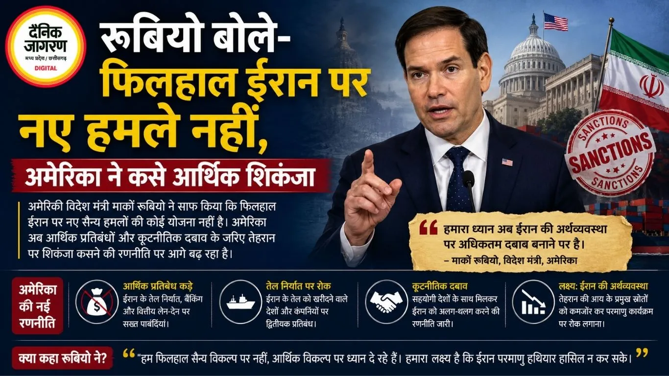 रूबियो बोले- फिलहाल ईरान पर नए हमले नहीं, अमेरिका ने कसे आर्थिक शिकंजा