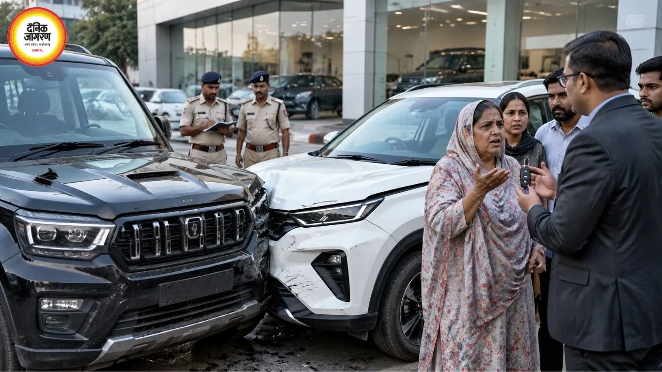 बिलासपुर में सड़क हादसे के बाद विवाद, महिला ने शोरूम मैनेजर पर चाबी छीनने का लगाया आरोप