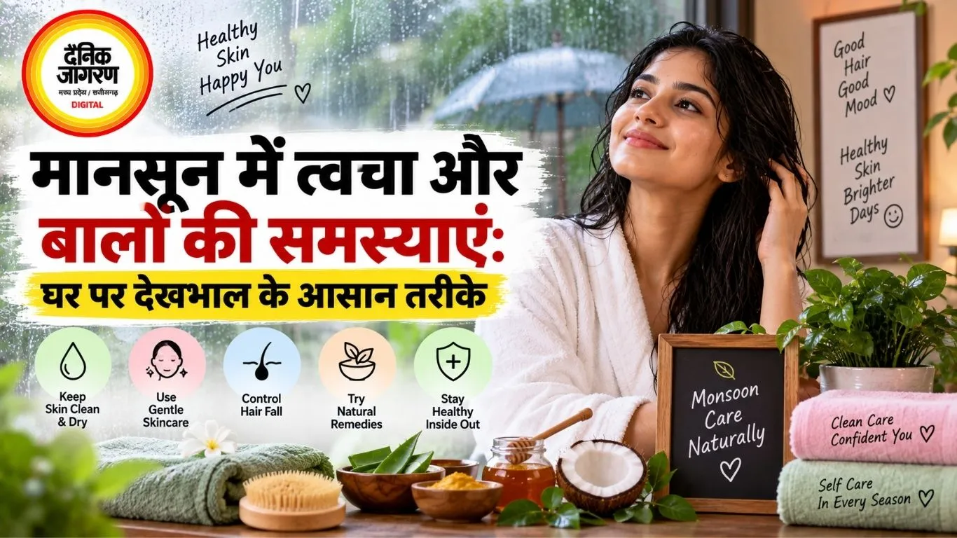 मानसून में त्वचा और बालों की समस्याएं: घर पर देखभाल के आसान तरीके