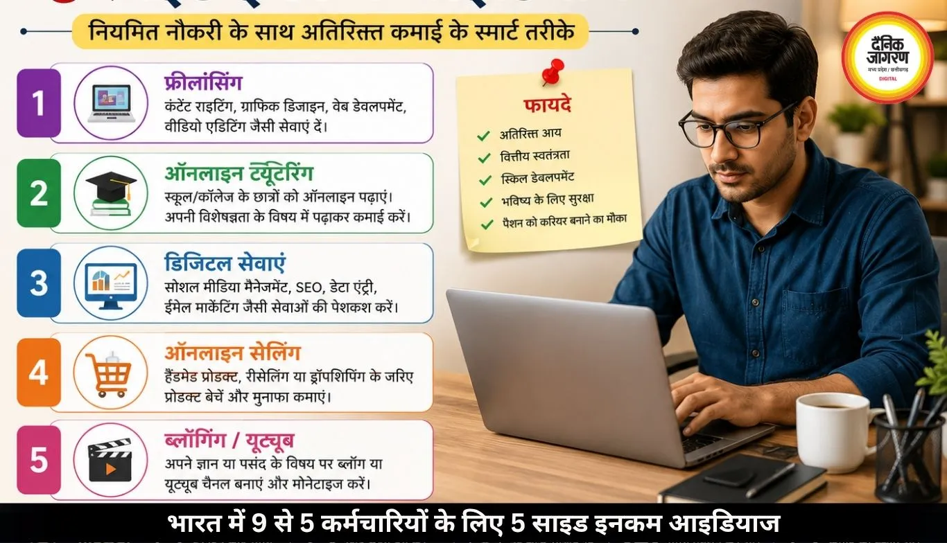 भारत में 9 से 5 की नौकरी के साथ साइड इनकम के विचार