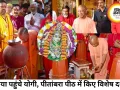 पीतांबरा पीठ पहुंचे सीएम योगी, सुरक्षा के चलते डेढ़ घंटे रुके श्रद्धालु