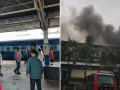 जबलपुर स्टेशन पर खड़े रेलवे कोच में आग, मची अफरा-तफरी