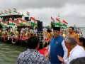 भोपाल के बड़े तालाब में तिरंगा यात्रा, 350 नावों पर लहराया ध्वज