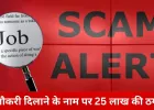 सरकारी नौकरी का झांसा देकर 25 लाख की ठगी, कोर्ट के दखल से दर्ज हुआ मामला