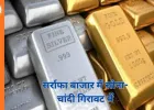 सर्राफा बाजार में तेज गिरावट: चांदी 8000 टूटी, सोना 3000 सस्ता