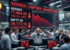 सेंसेक्स 852 अंक गिरकर 77,664 पर बंद, निफ्टी 24,173 पर