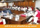 मध्यप्रदेश में देर रात बड़ा प्रशासनिक फेरबदल: 26 IAS अधिकारियों के तबादले, 14 जिलों के कलेक्टर बदले