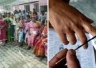 गड़बड़ी वाले बूथों पर आज दोबारा मतदान, कड़ी सुरक्षा में जारी वोटिंग