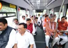 ई-बस से जगदीशपुर पहुंची मोहन कैबिनेट: CM ने छोड़ा सरकारी काफिला, मंत्रियों-अफसरों संग किया सफर; धरोहर प्रदर्शनी का किया शुभारंभ