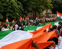 रायपुर में तिरंगा यात्रा शुरू, इंडोर स्टेडियम से सुभाष स्टेडियम तक मार्च