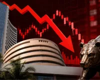 शेयर बाजार में गिरावट, सेंसेक्स 300 अंक फिसला