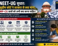 NEET-UG सुधार: सुप्रीम कोर्ट ने सरकार से क्या मांगा, MP-CG छात्रों को अभी क्या करना चाहिए?