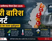 छत्तीसगढ़ मौसम ट्रैकर 2026: भारी बारिश अलर्ट, जानें IMD का ताजा पूर्वानुमान