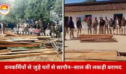 कोरबा में वन विभाग की बड़ी कार्रवाई, वनकर्मियों से जुड़े ठिकानों पर छापे में 2.21 लाख की इमारती लकड़ी जब्त